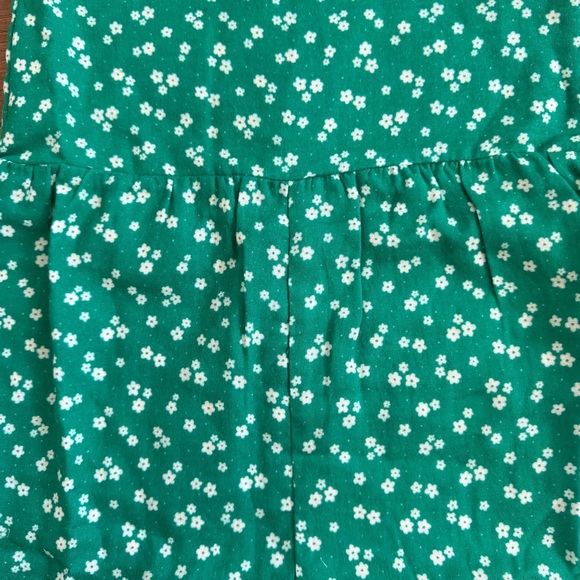 NWT Feather 4 Arrow Girls Green Floral Romper with Tie Straps Size 5 - Picture 4 of 8